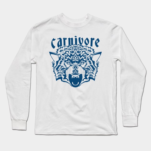 Wolf Carnivore Tattoo Long Sleeve T-Shirt by TipToeTee